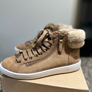 UGG Kids Tan High-Top Sneakers